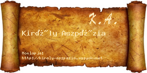 Király Aszpázia névjegykártya